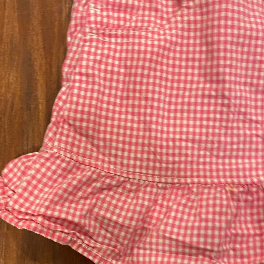 OshKosh B'gosh Pink Checkered Kids Skirt Overalls - Picture 4 of 6